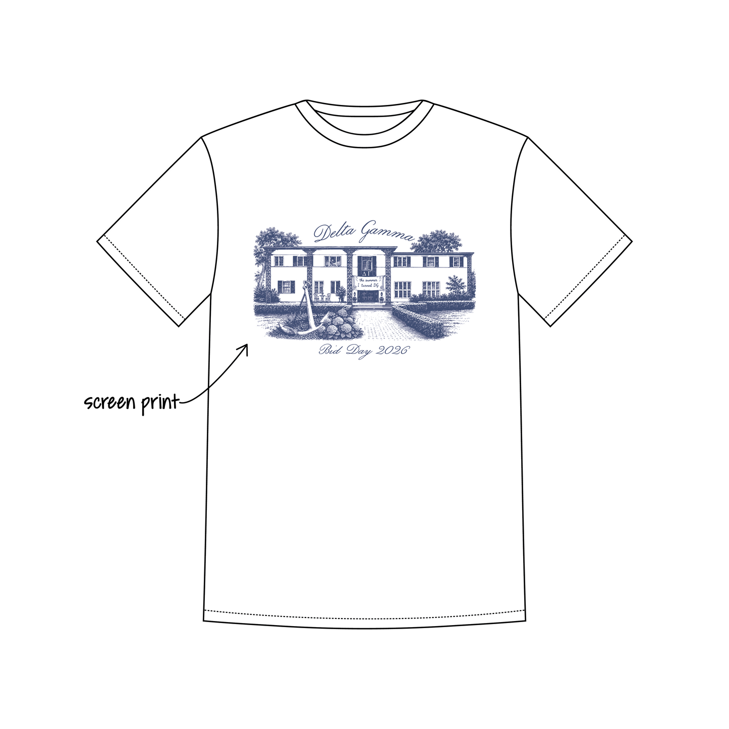 University of California, Santa Barbara x Delta Gamma 'Bid day Shirts 2026' Leo T-Shirt