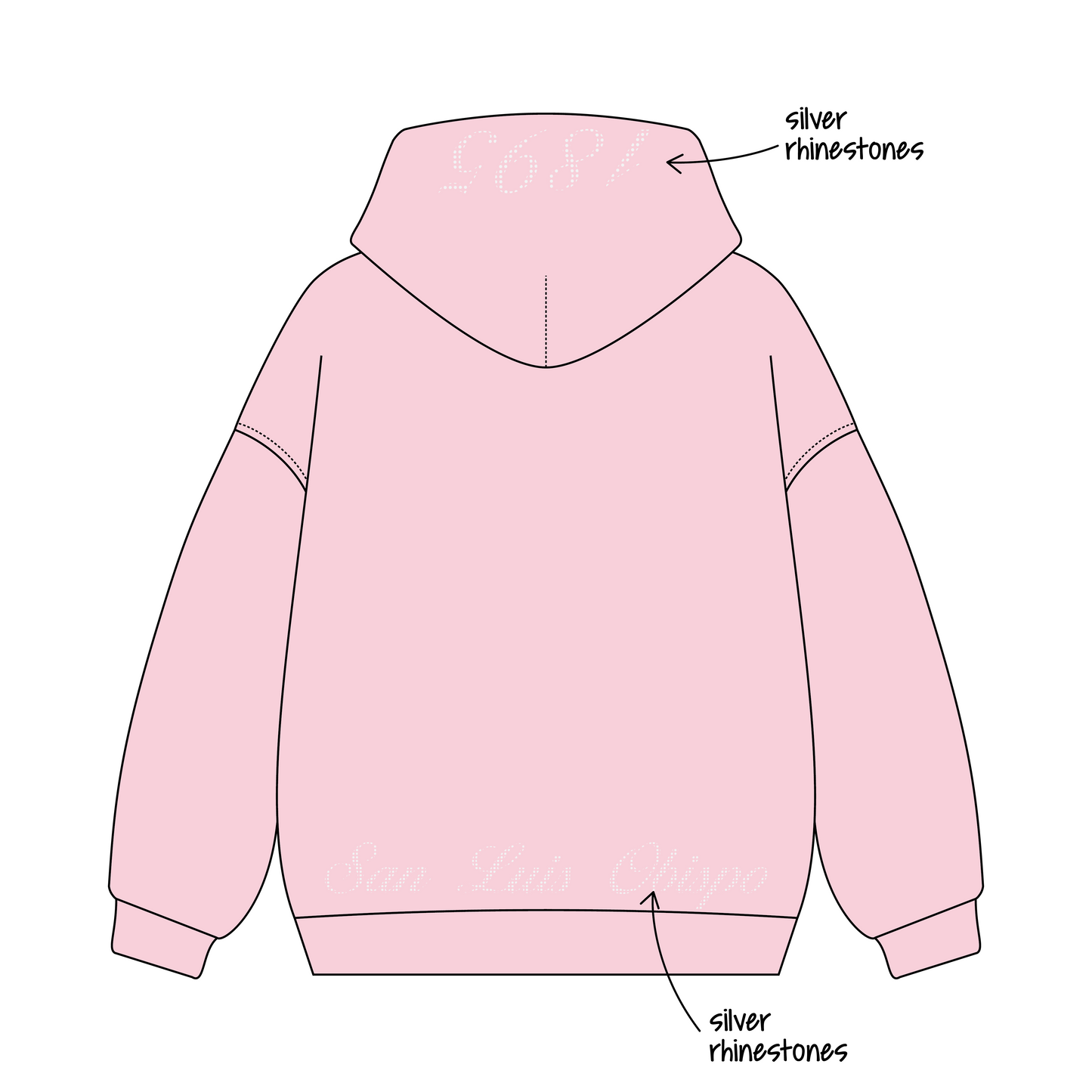 California Polytechnic State University, San Luis Obispo x Chi Omega 'Leadership Merch' Signature Hoodie