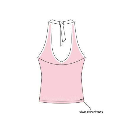 California Polytechnic State University, San Luis Obispo x Chi Omega 'Leadership Merch' Leona Halter Top