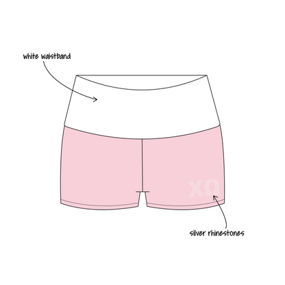 California Polytechnic State University, San Luis Obispo x Chi Omega 'Leadership Merch' Haven Foldover Shorts