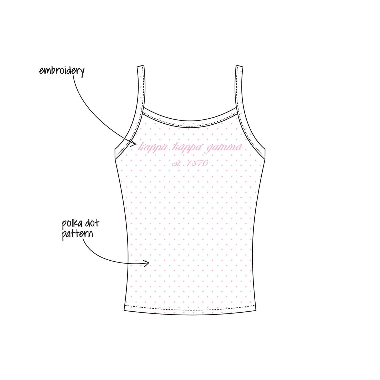 UCLA x Kappa Kappa Gamma 'Bid Day/Recruitment 2026' Evie Tank Top
