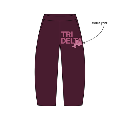 Syracuse University x Delta Delta Delta 'n/a' Riley Wide Sweatpants