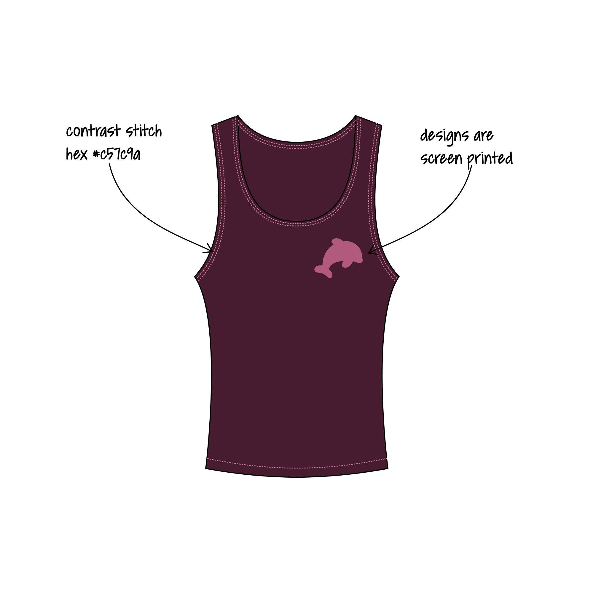 Syracuse University x Delta Delta Delta 'n/a' Hailey Tank Top