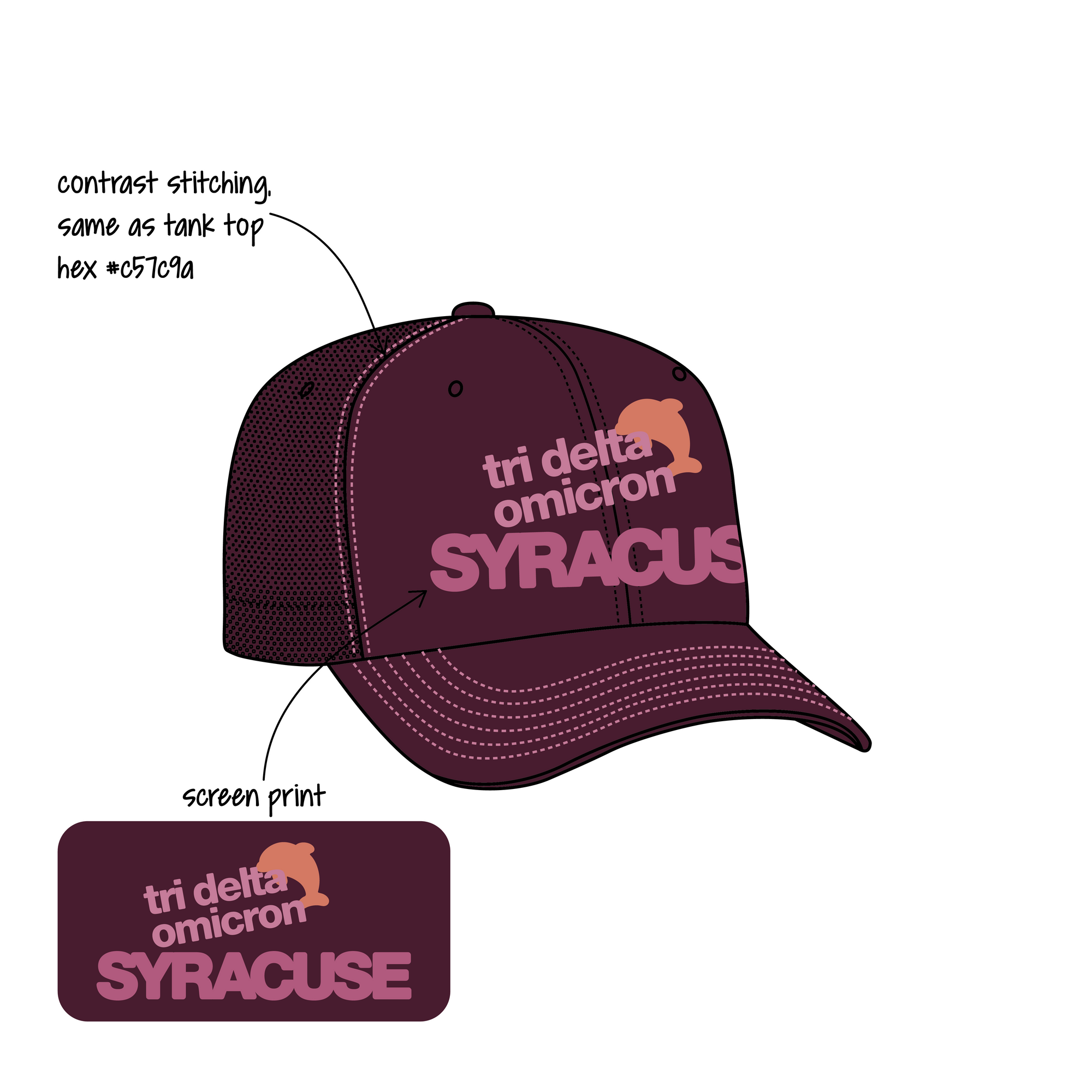 Syracuse University x Delta Delta Delta 'n/a' OTTO CAP 83-1239