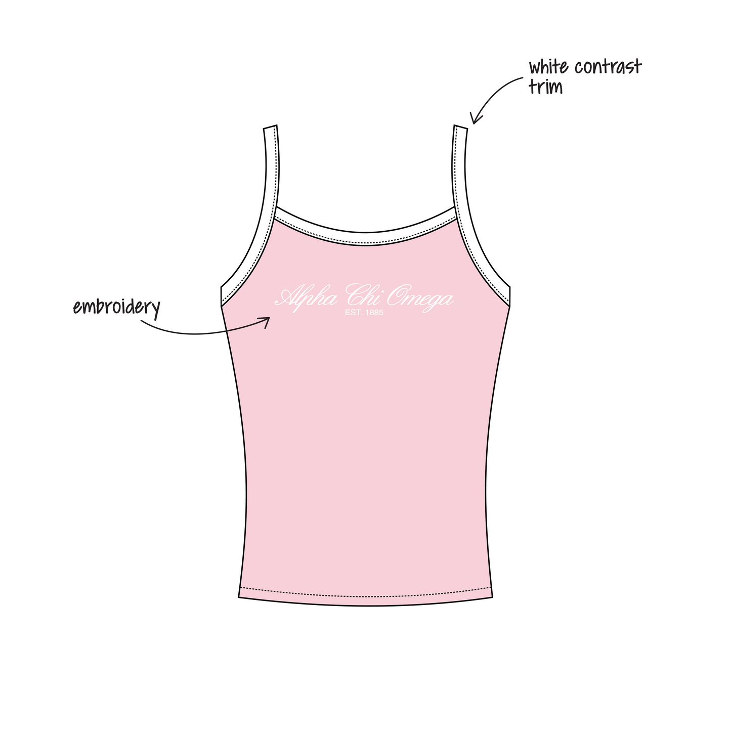 UCLA x Alpha Chi Omega 'Fall Bid Day 2026' Evie Tank Top