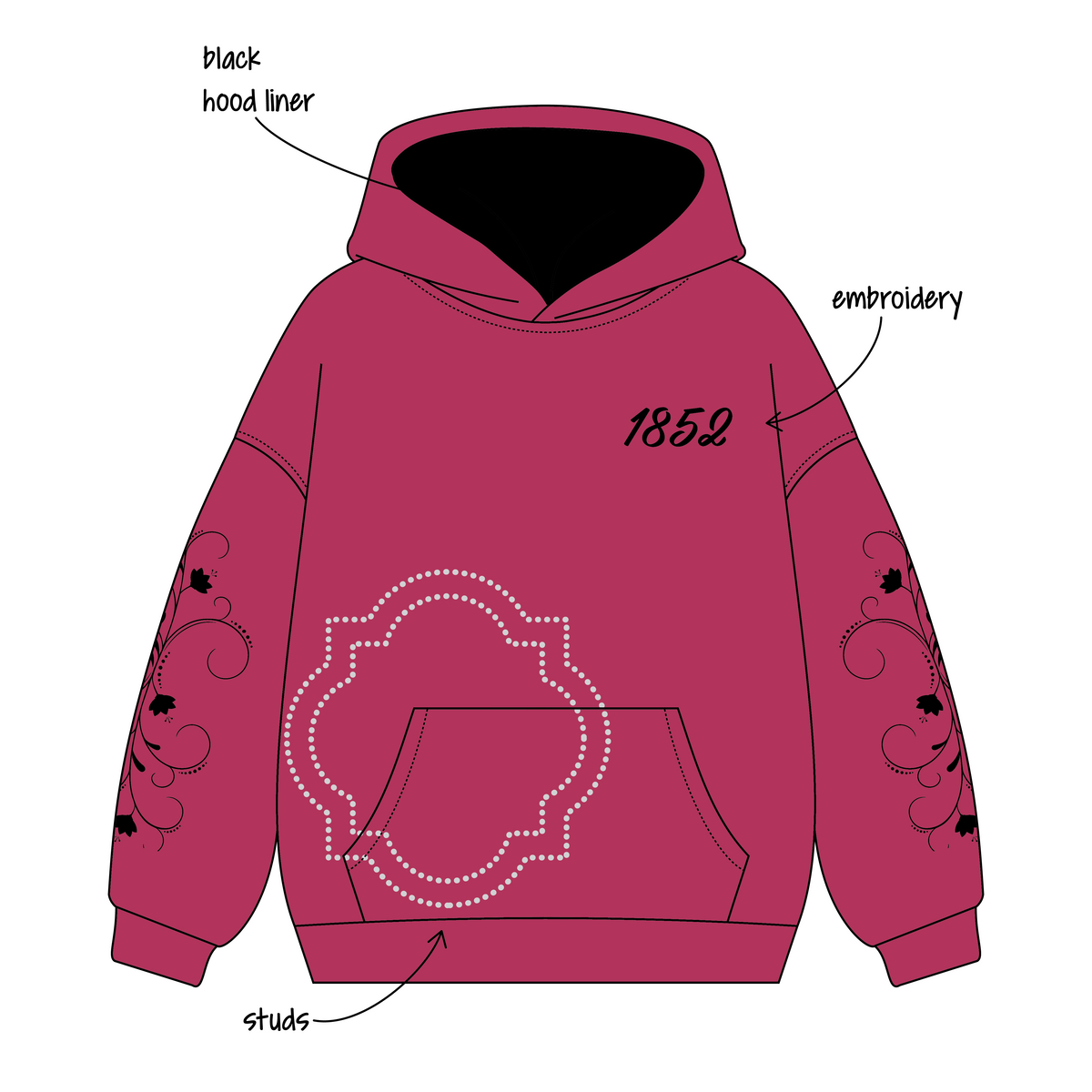 University of Missouri (Mizzou) x Phi Mu 'Fall Merch' Signature Hoodie