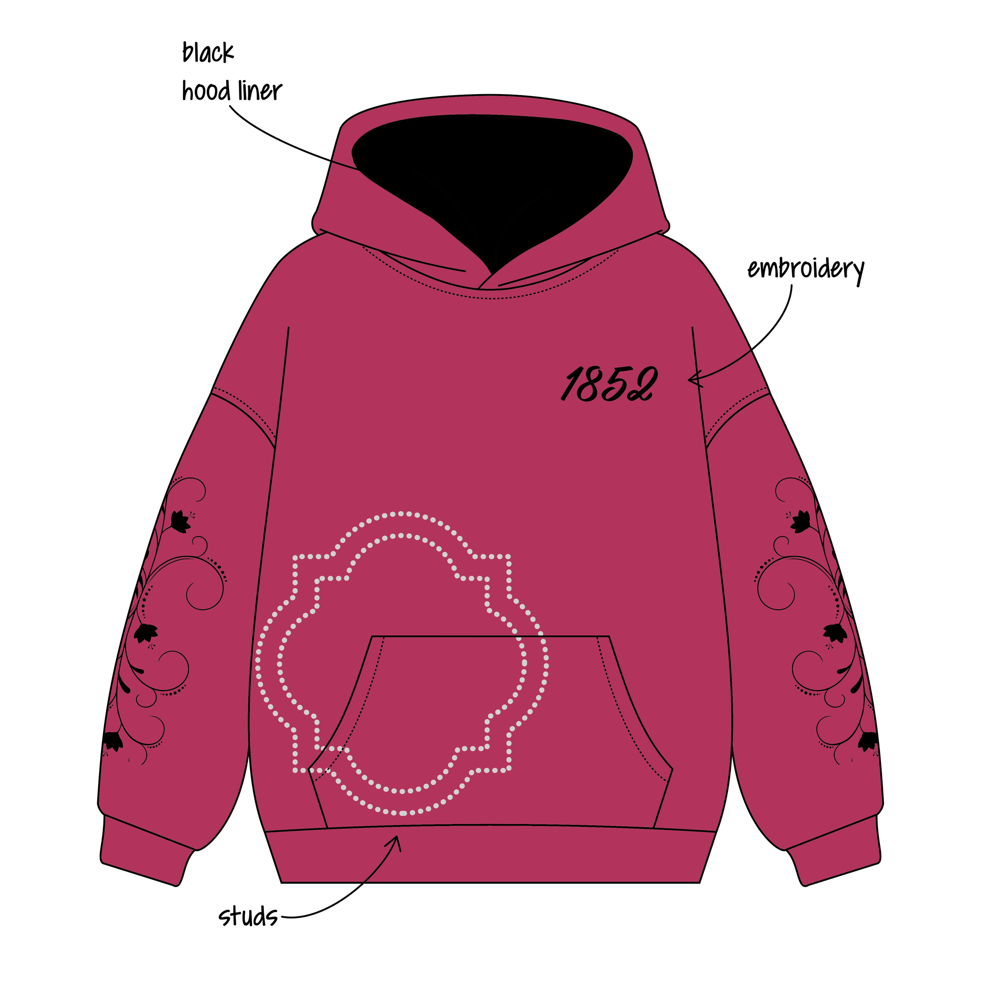 University of Missouri (Mizzou) x Phi Mu 'Fall Merch' Signature Hoodie