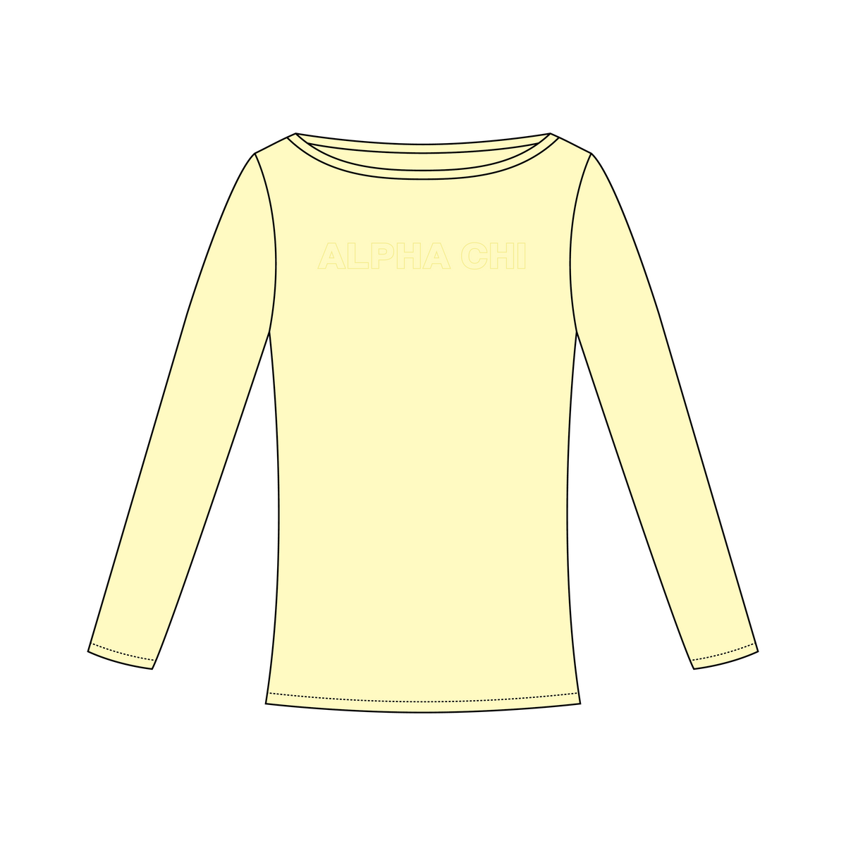 Baylor University x Alpha Chi Omega 'monthly PR' Audrey Boat Neck Long Sleeve