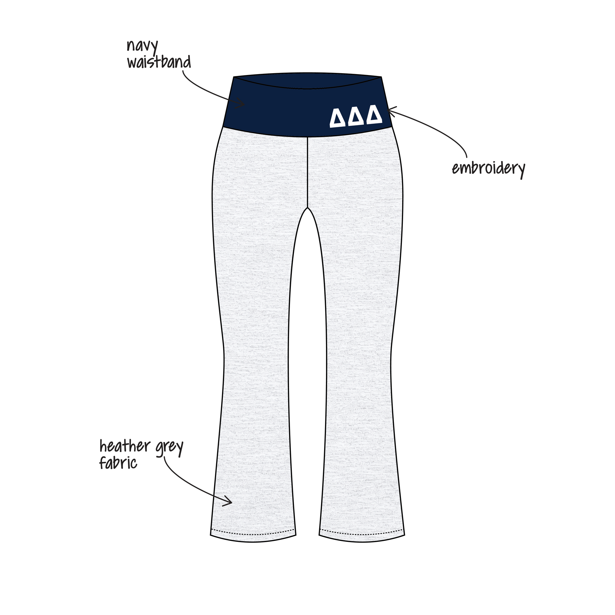 University of Virginia x Delta Delta Delta 'Fall Merch Drop' Becca Foldover Yoga Pants