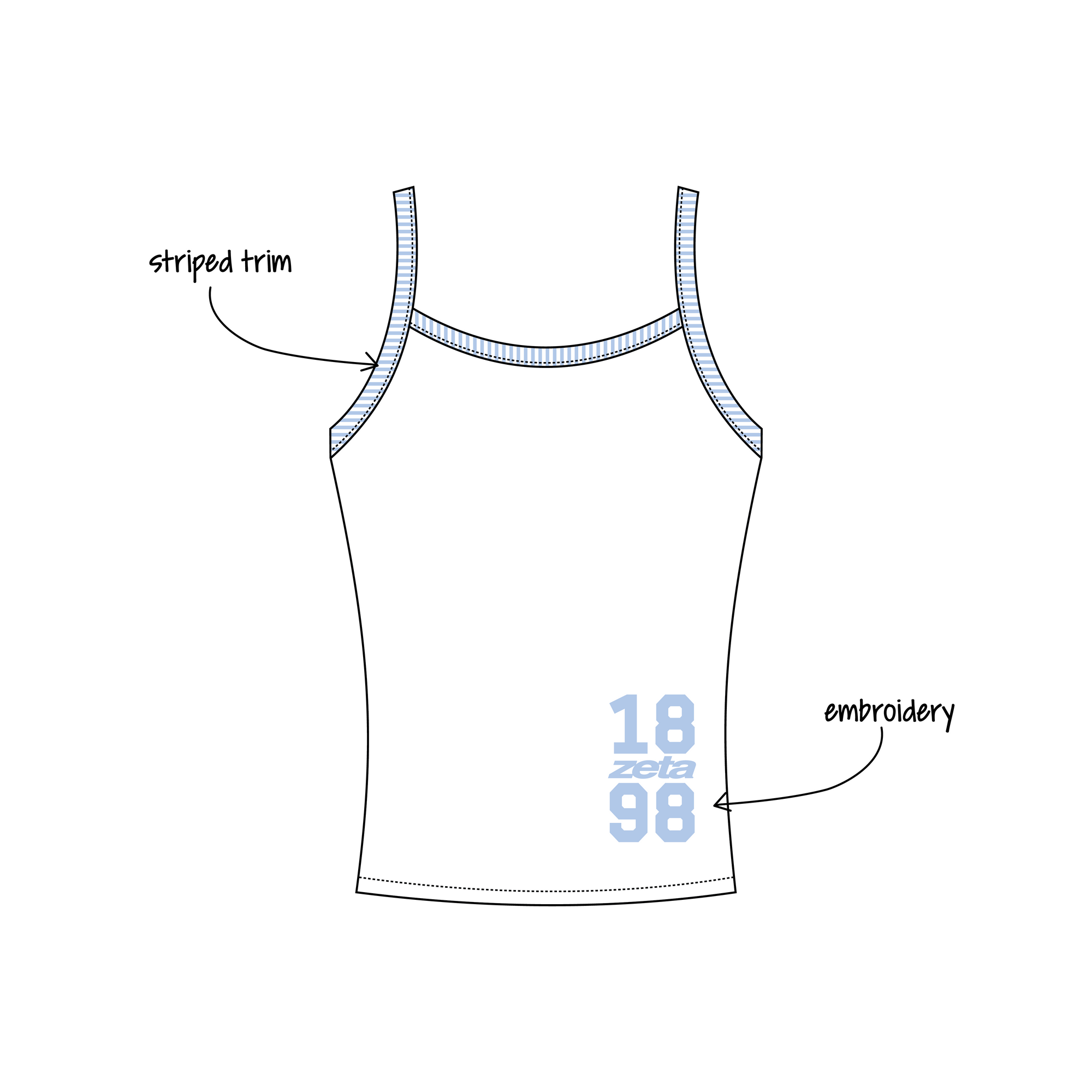 Clemson University x Zeta Tau Alpha 'Back to school drop' Evie Tank Top