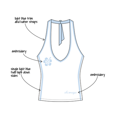 UCLA x Chi Omega 'Spring General Drop' Leona Halter Top