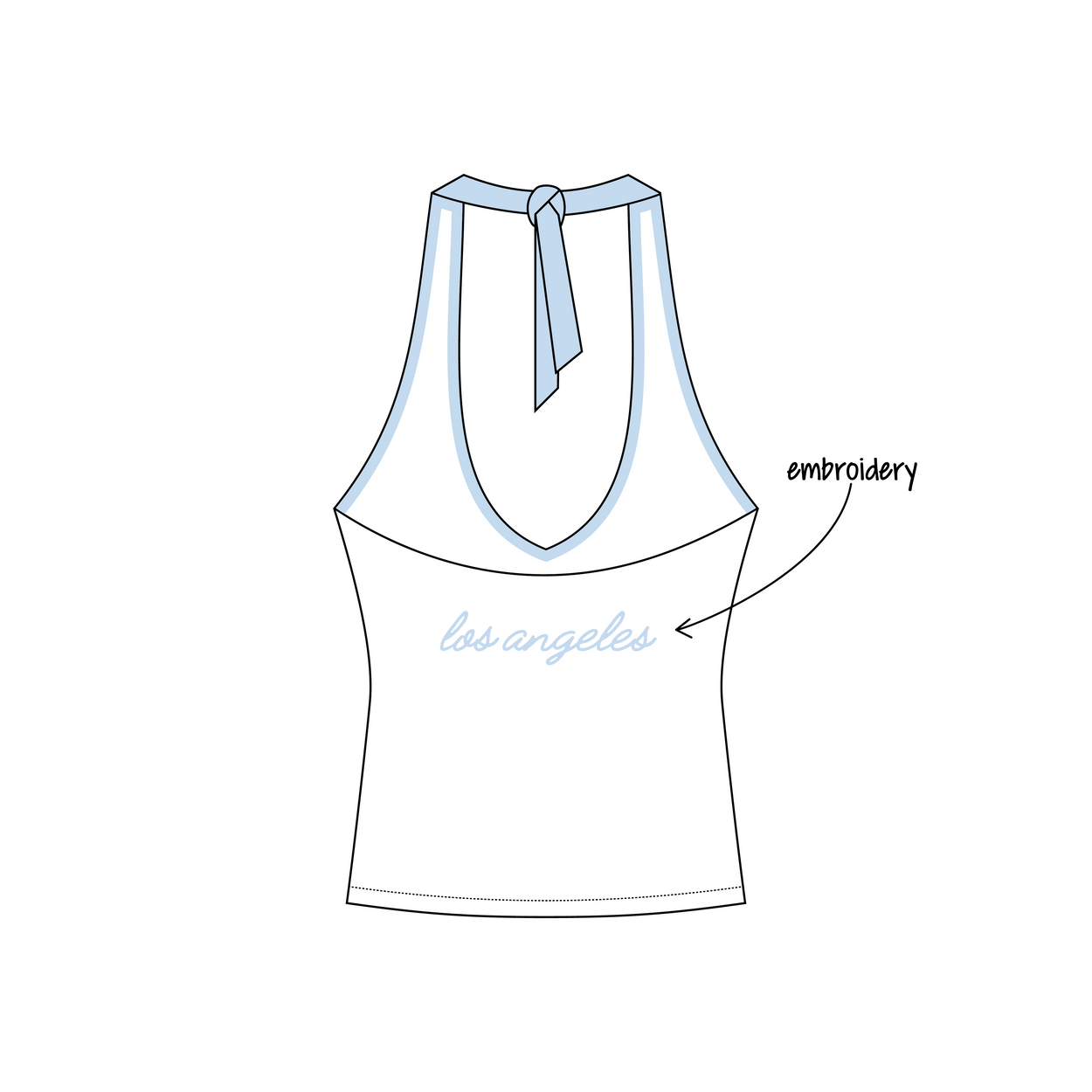UCLA x Chi Omega 'Spring General Drop' Leona Halter Top