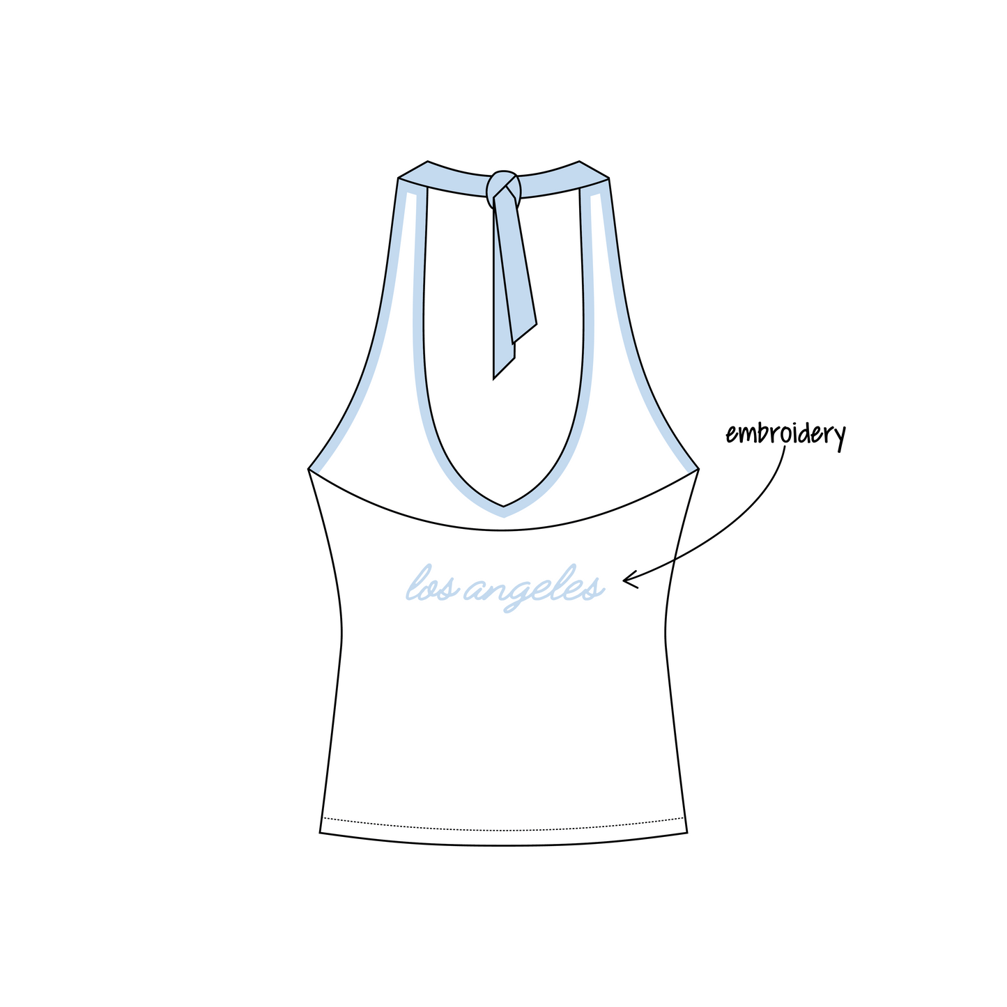 UCLA x Chi Omega 'Spring General Drop' Leona Halter Top