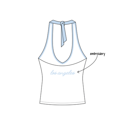 UCLA x Chi Omega 'Spring General Drop' Leona Halter Top