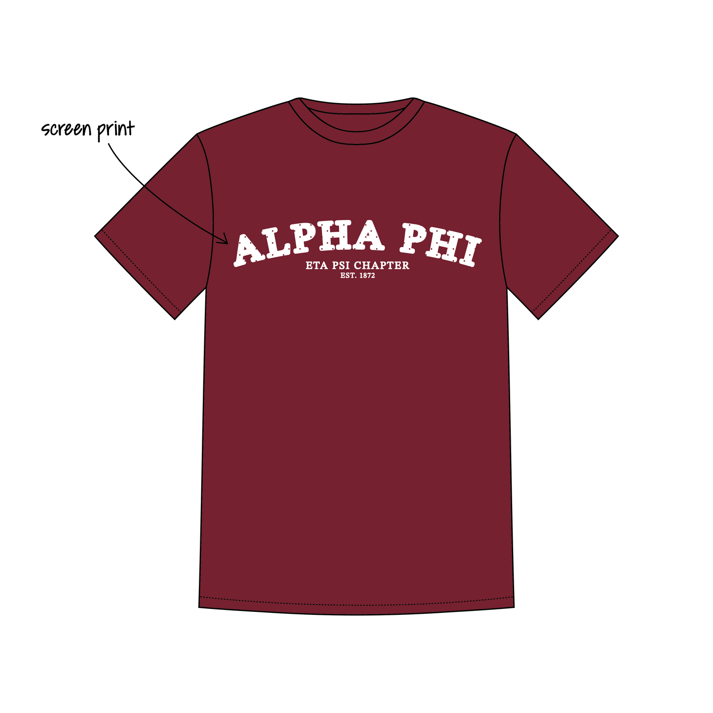 Eastern Washington University x Alpha Phi 'first day of school' Gildan Heavy Cotton Tee