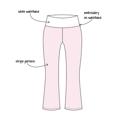 Quinnipiac University x Gamma Phi Beta 'Fall Merch 2026' Becca Foldover Yoga Pants
