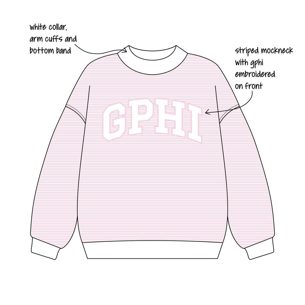 Quinnipiac University x Gamma Phi Beta 'Fall Merch 2026' Signature Mockneck