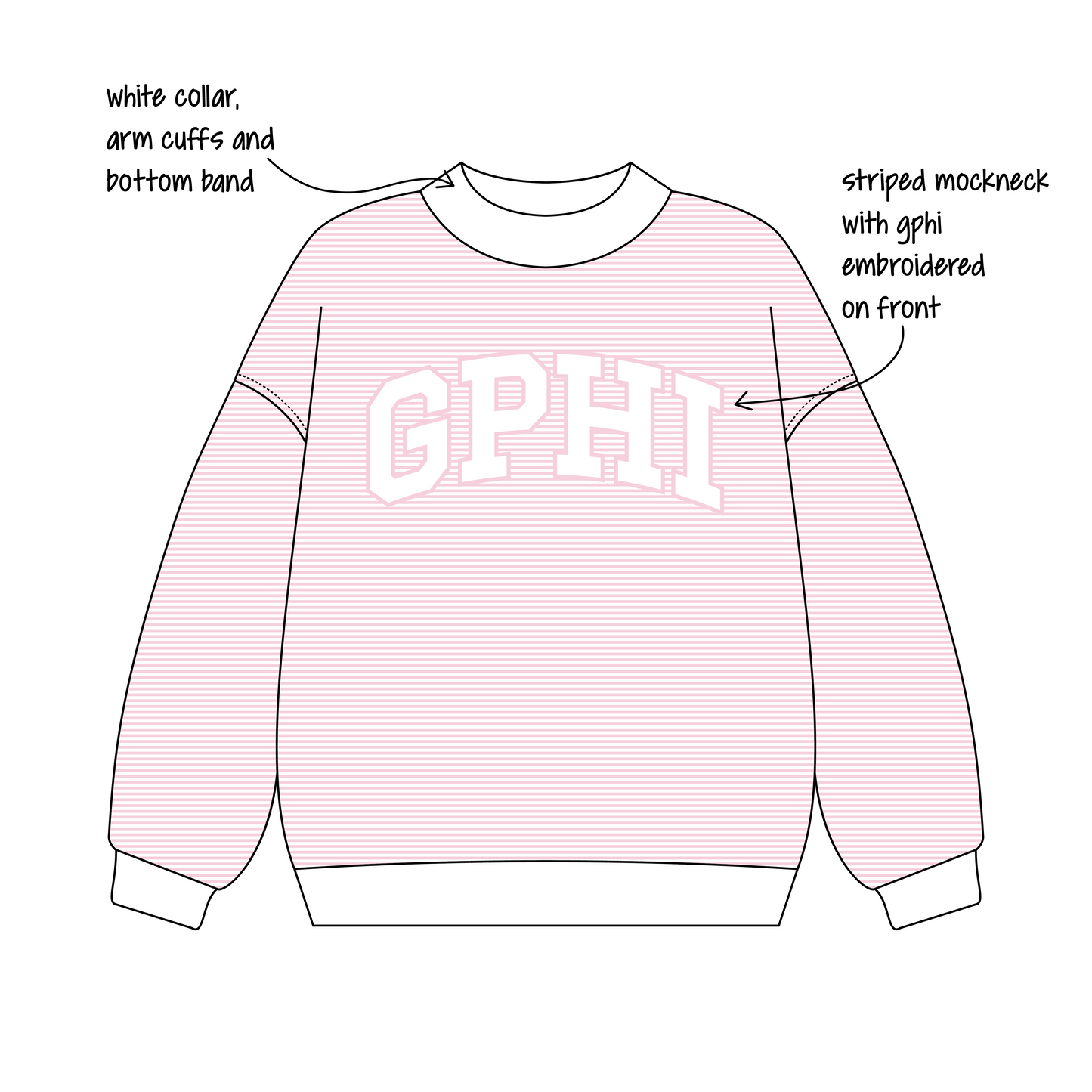 Quinnipiac University x Gamma Phi Beta 'Fall Merch 2026' Signature Mockneck