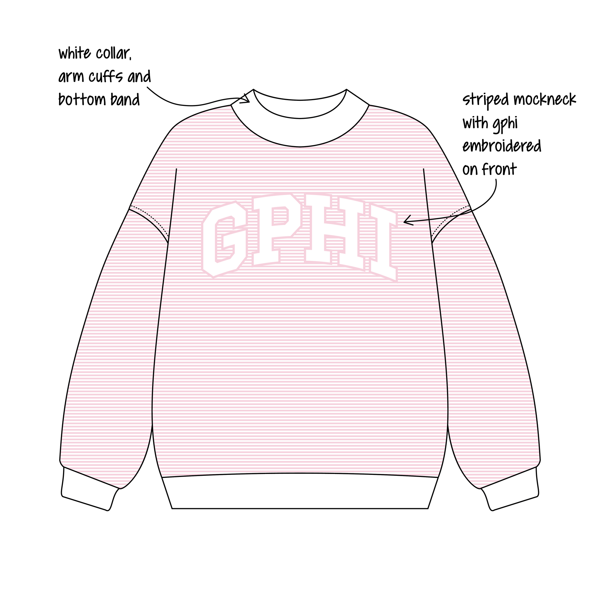 Quinnipiac University x Gamma Phi Beta 'Fall Merch 2026' Signature Mockneck