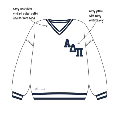 Georgia Institute of Technology x Alpha Delta Pi 'Fall Merch Drop' Signature V-Crewneck