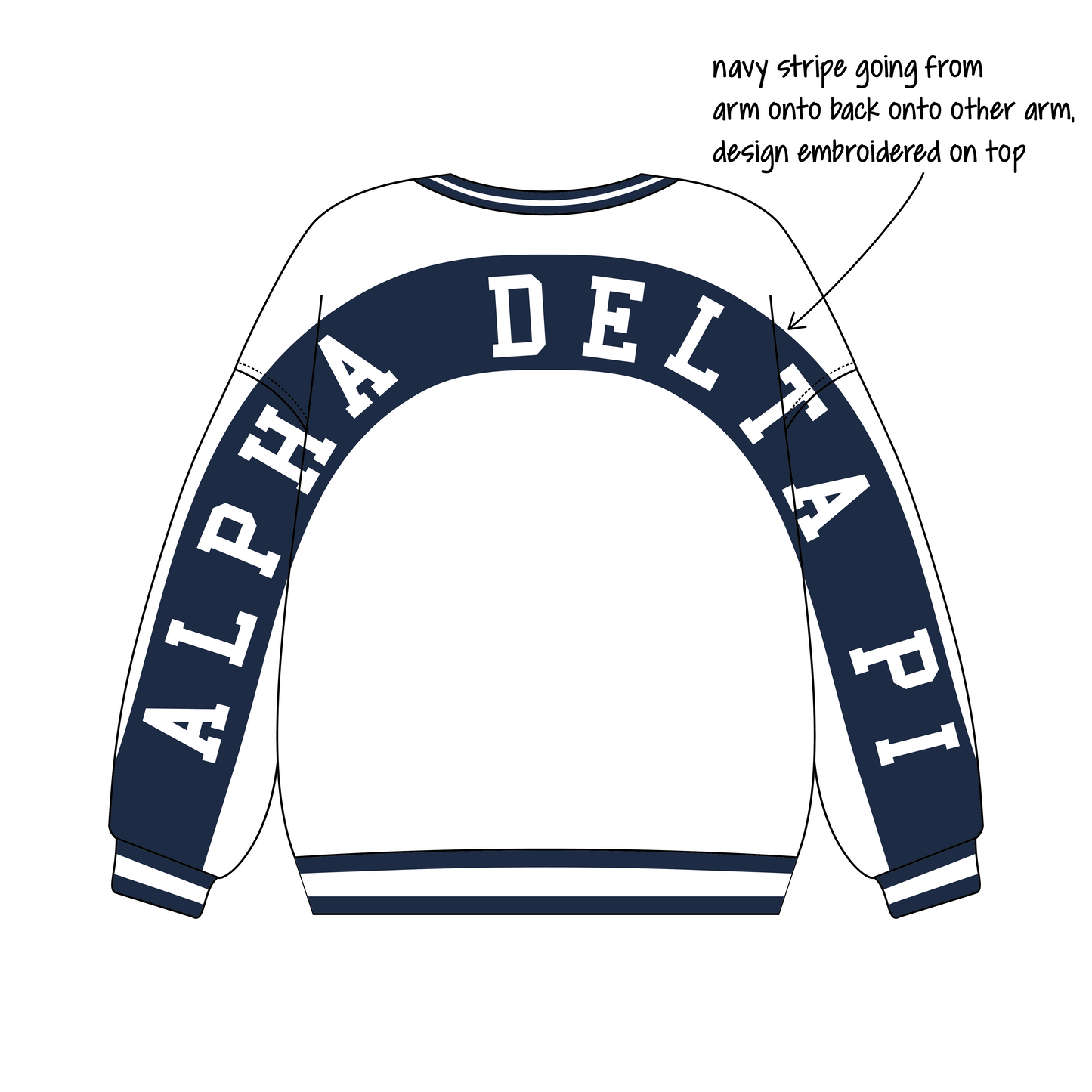 Georgia Institute of Technology x Alpha Delta Pi 'Fall Merch Drop' Signature V-Crewneck