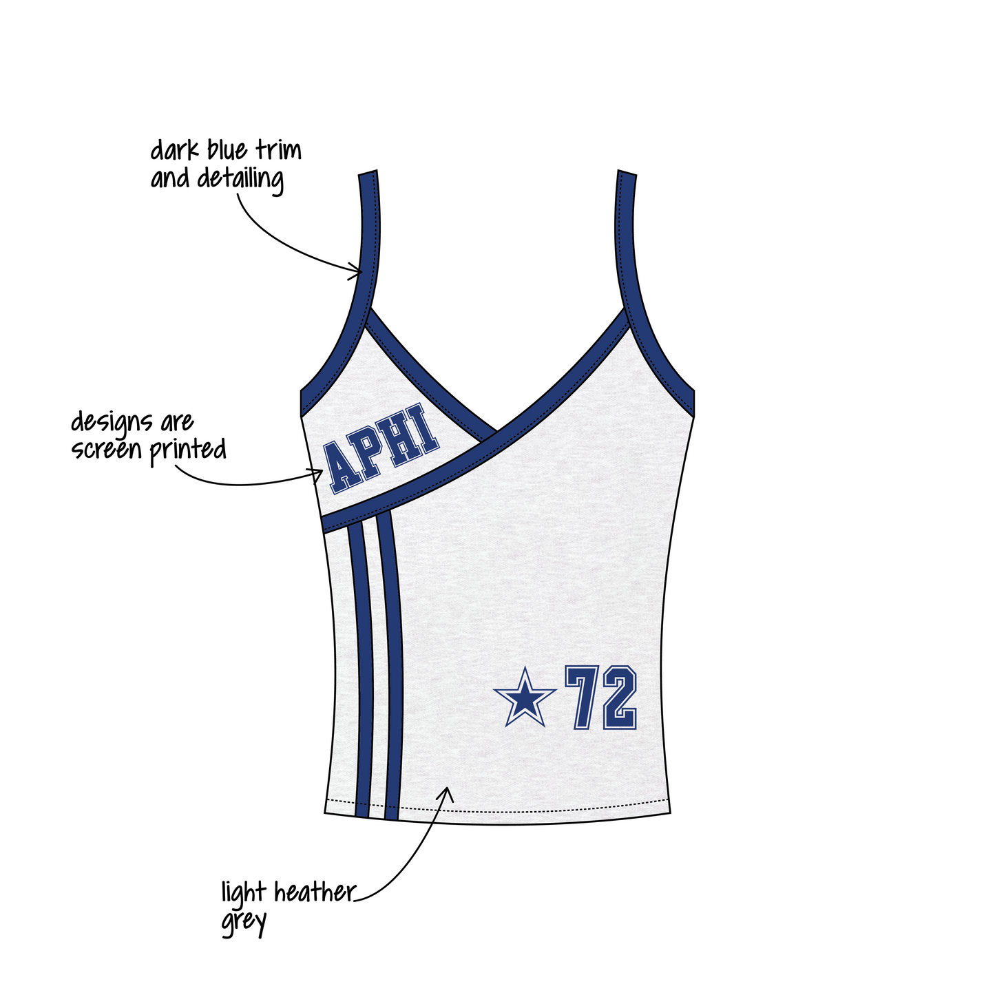Georgia Institute of Technology x Alpha Phi 'Fall merch drop' Addie Tank Top