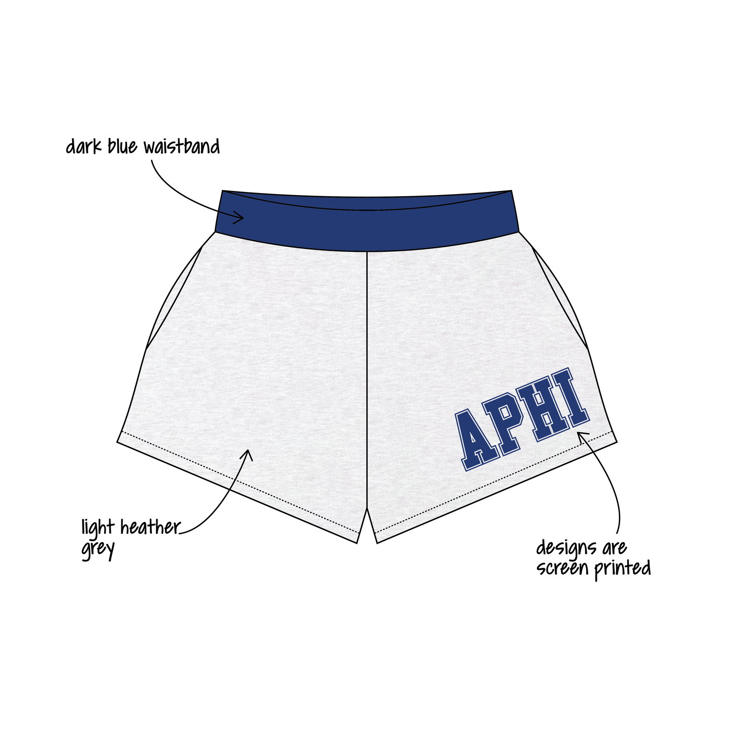Georgia Institute of Technology x Alpha Phi 'Fall merch drop' Ferbie Sweatshorts