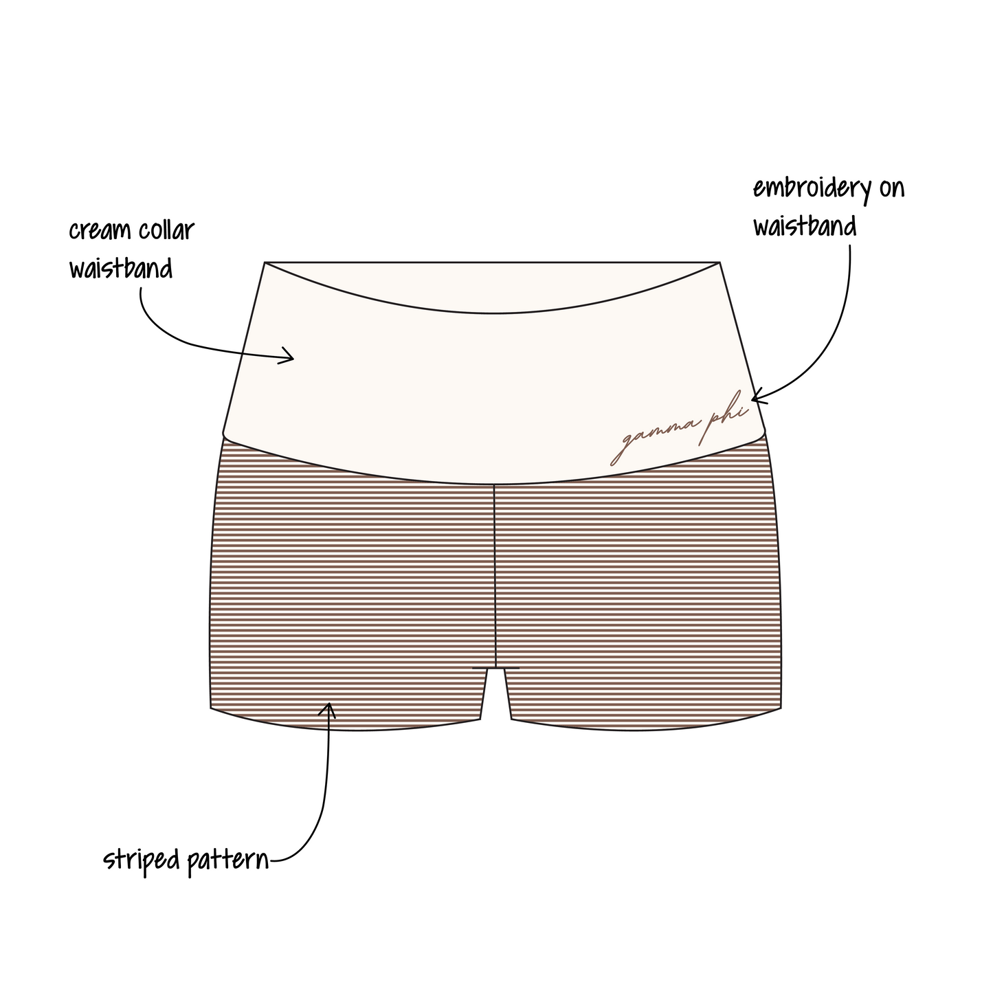 UCLA x Gamma Phi Beta 'Pink Week 2026' Haven Foldover Shorts