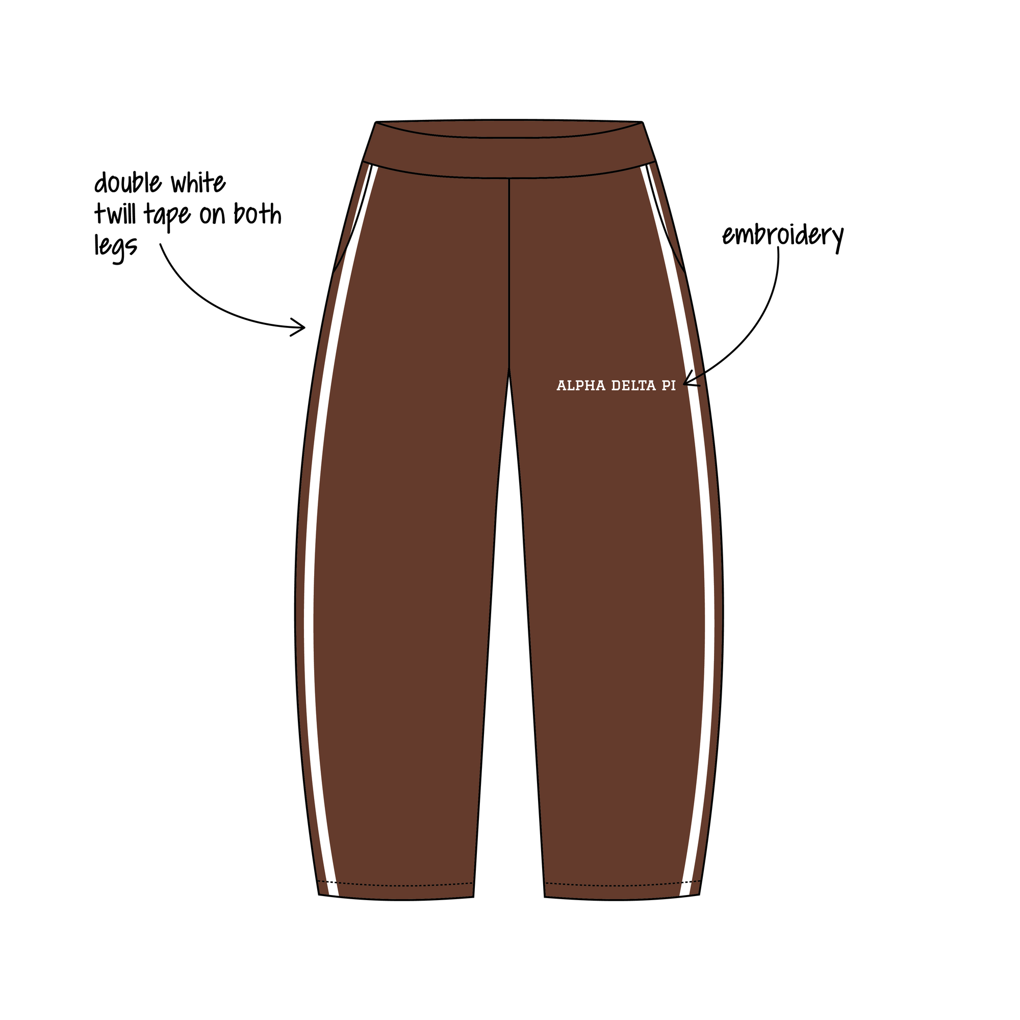 Iowa State University x Alpha Delta Pi 'General fall merch drop' Riley Wide Sweatpants