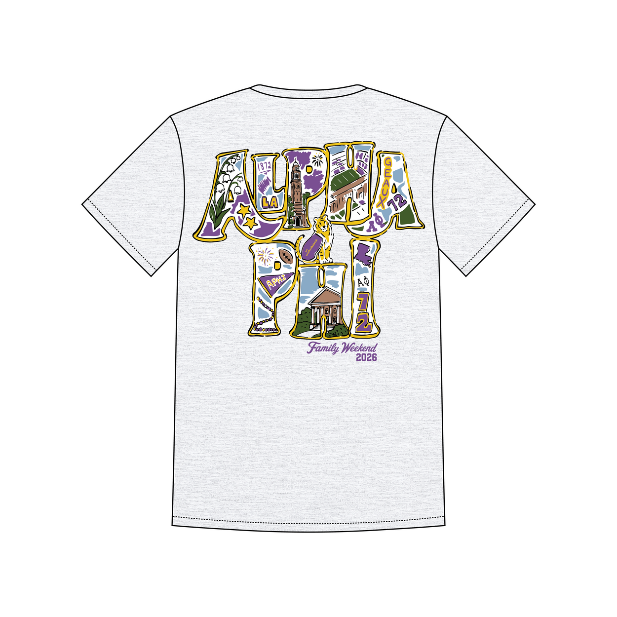 Louisiana State University x Alpha Phi 'Family Weekend' Leo T-Shirt