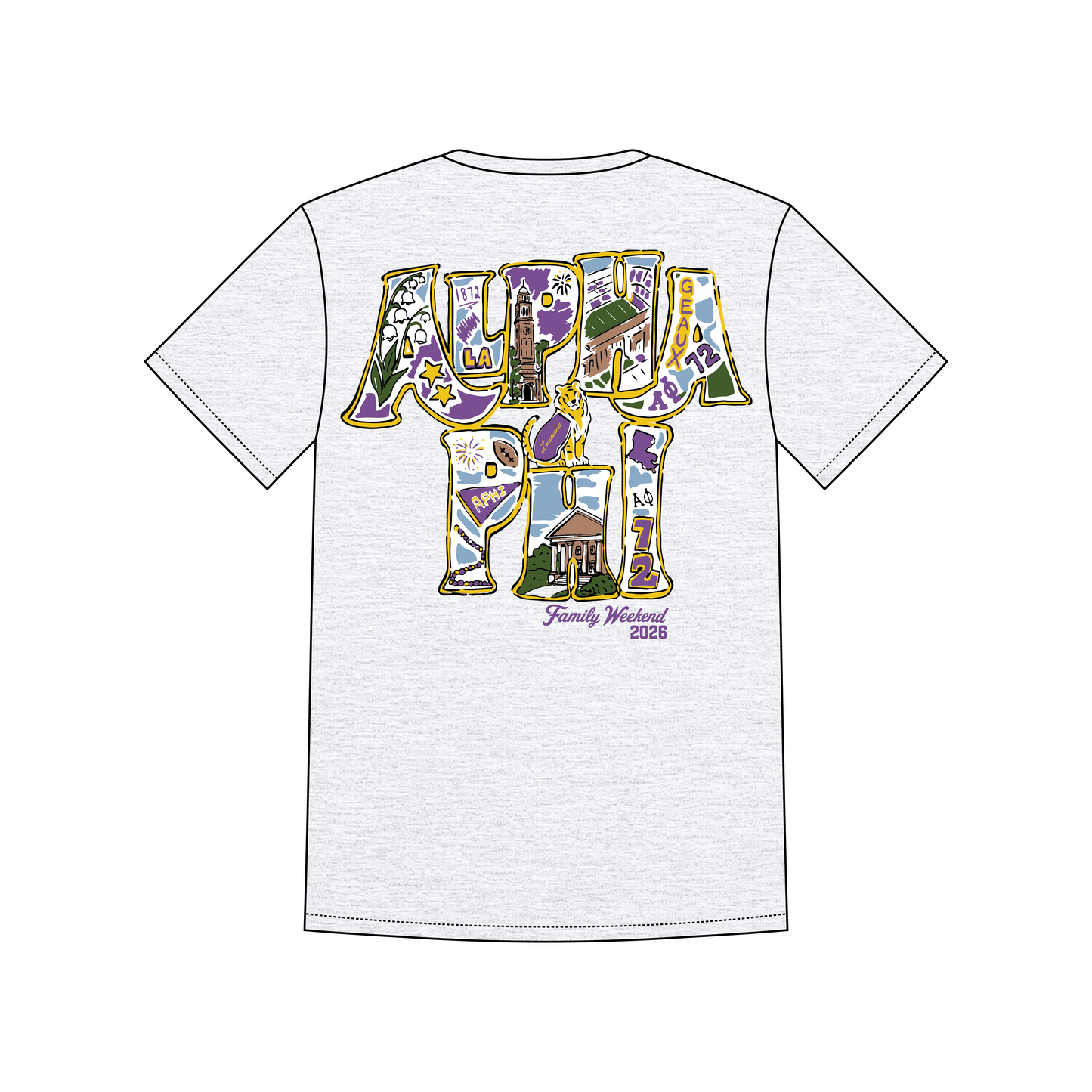 Louisiana State University x Alpha Phi 'Family Weekend' Leo T-Shirt