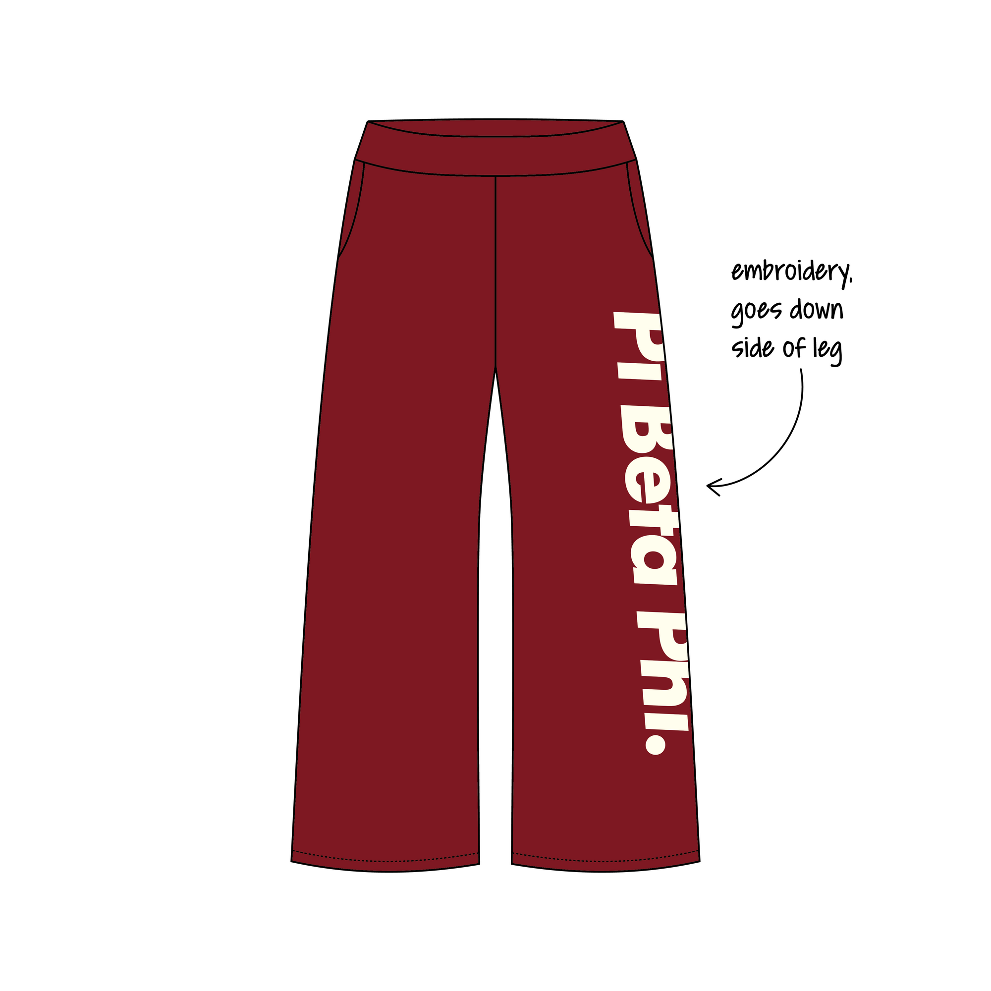 Chapman University x Pi Beta Phi 'Fall PR Pack' Jagger Wide-Leg Sweatpants