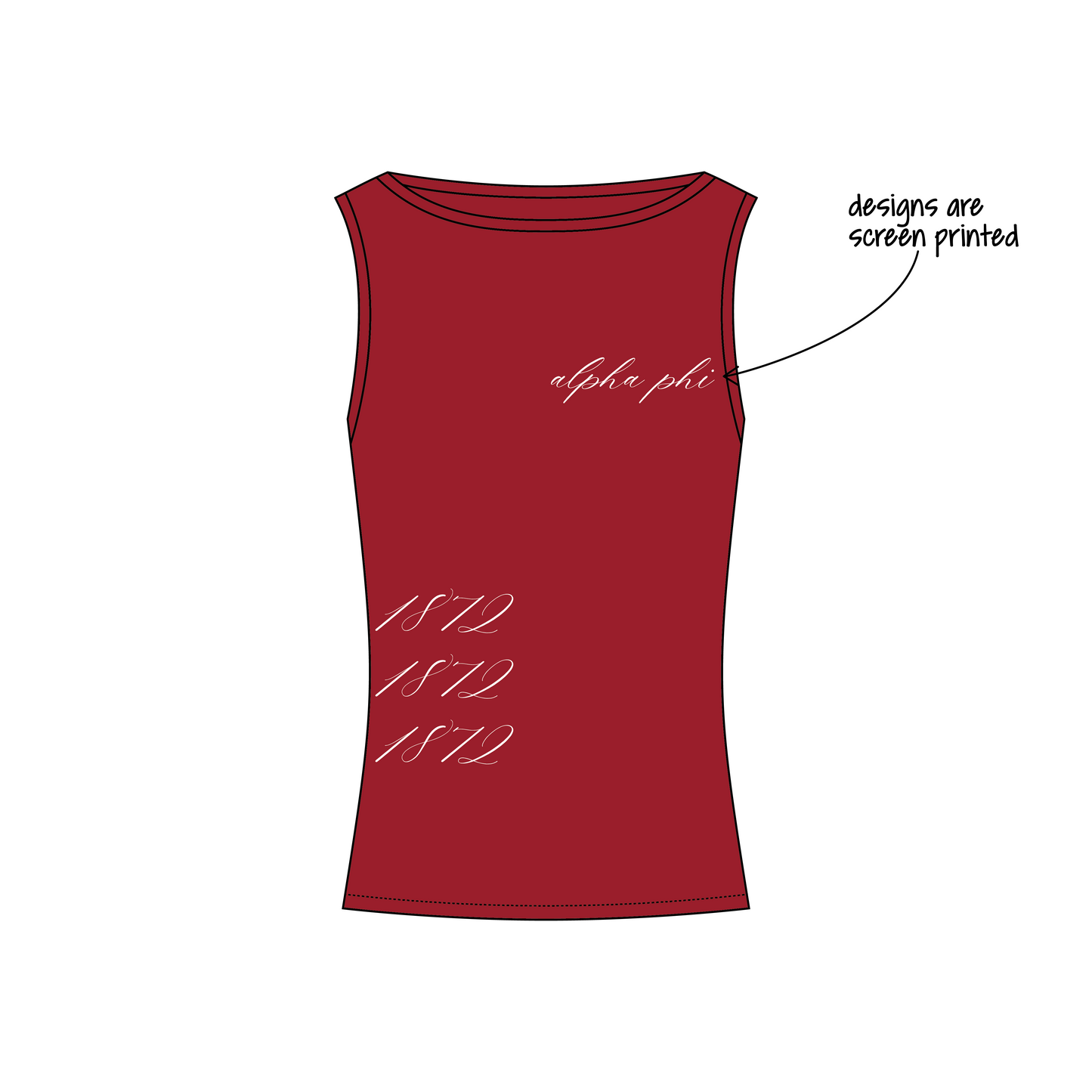 University of California, Santa Barbara x Alpha Phi 'FDOC 2026' Chloe Boatneck Tank Top