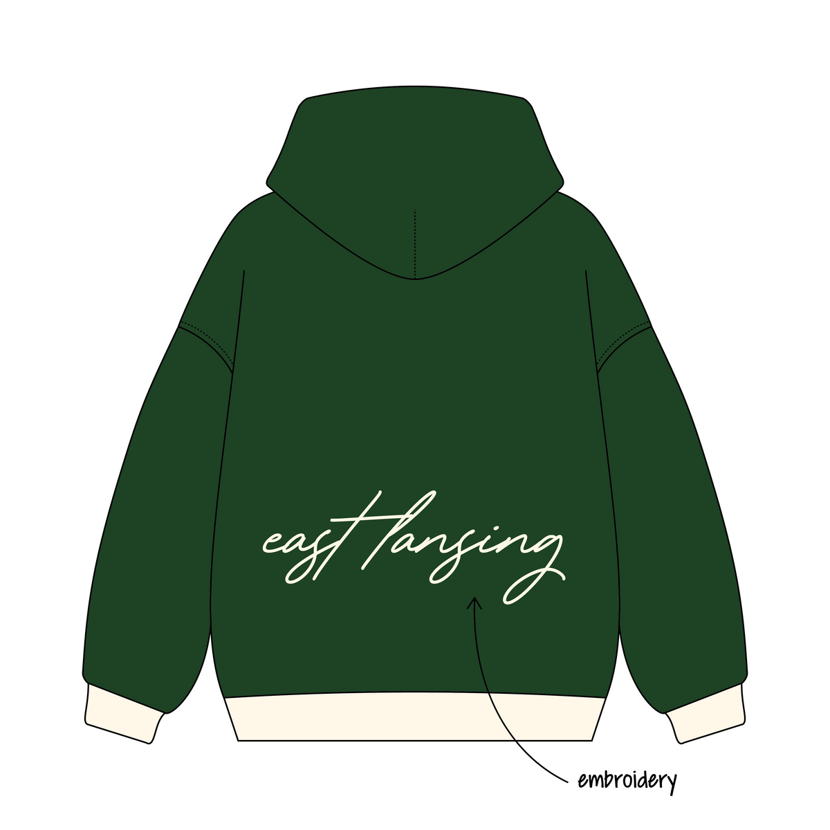 Michigan State University x Delta Gamma 'MSU vs. UMICH Rivalry Game' Signature Hoodie