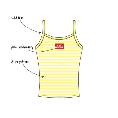 University of Virginia x Chi Omega 'Fall merch 2026' Evie Tank Top