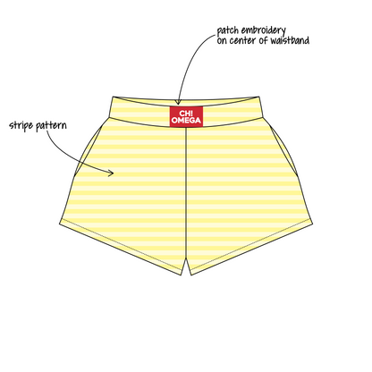University of Virginia x Chi Omega 'Fall merch 2026' Ferbie Sweatshorts