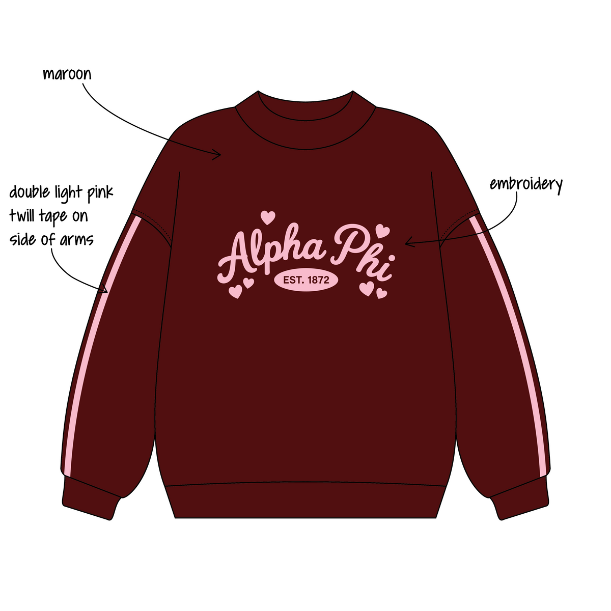 Louisiana State University x Alpha Phi 'Fall Merch 2026' Signature Mockneck