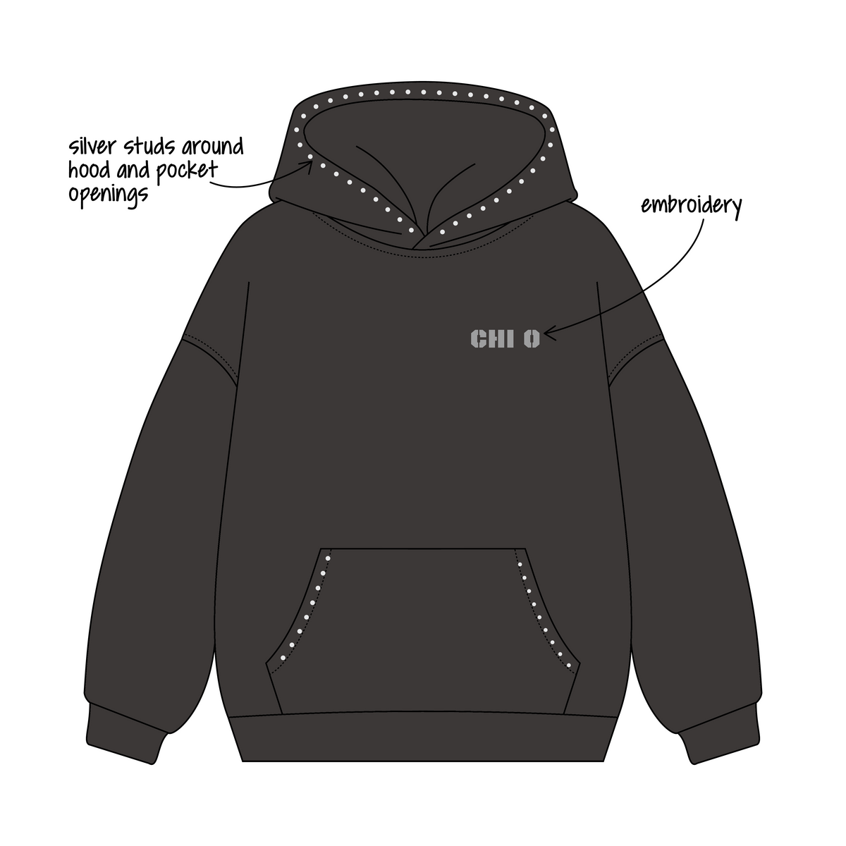 University of Virginia x Chi Omega 'Chi Omega Fall Merch 2026' Signature Hoodie