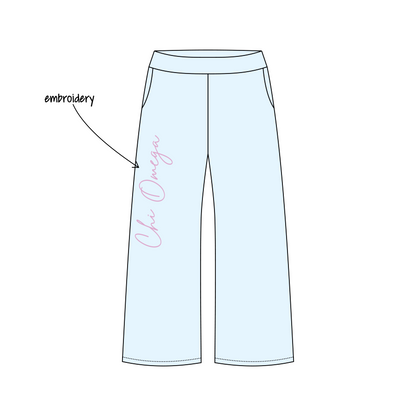 University of North Carolina at Wilmington x Chi Omega 'New girl merch' Jagger Wide-Leg Sweatpants