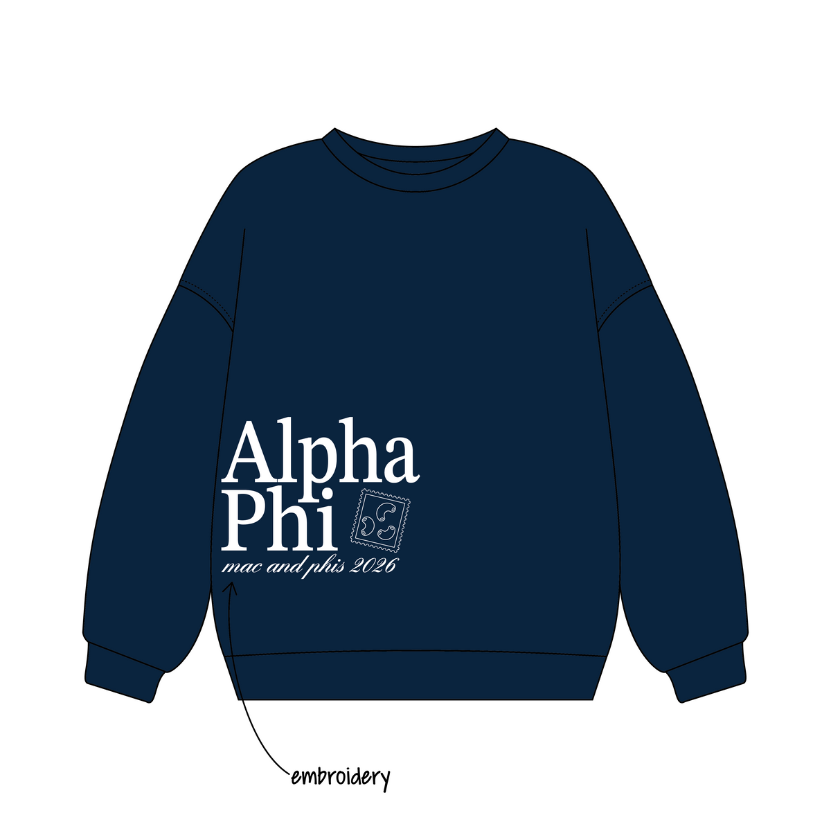 Eastern Washington University x Alpha Phi 'mac and phis philanthropy' Signature Crewneck