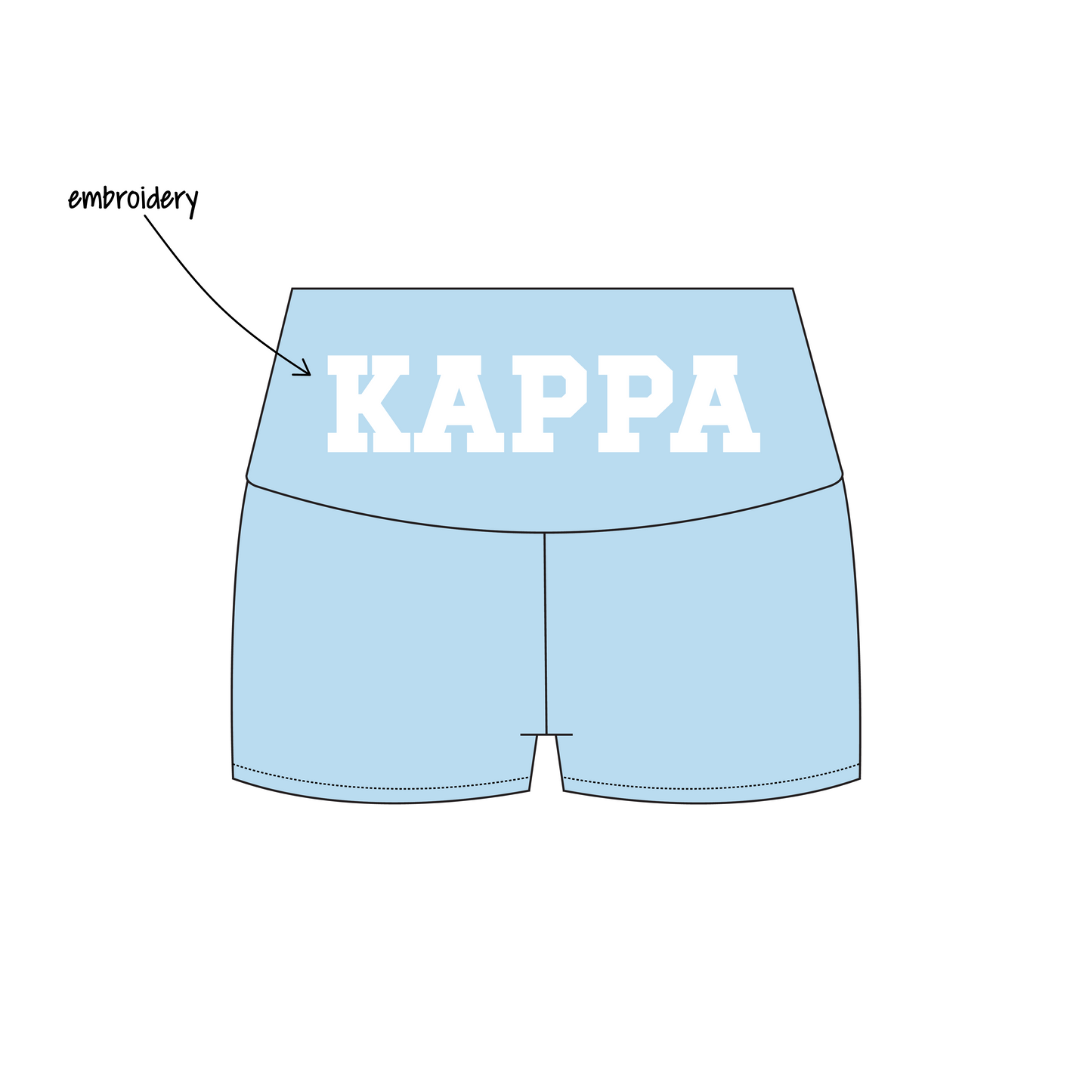 University of Missouri (Mizzou) x Kappa Kappa Gamma 'General Fall Drop' Haven Foldover Shorts
