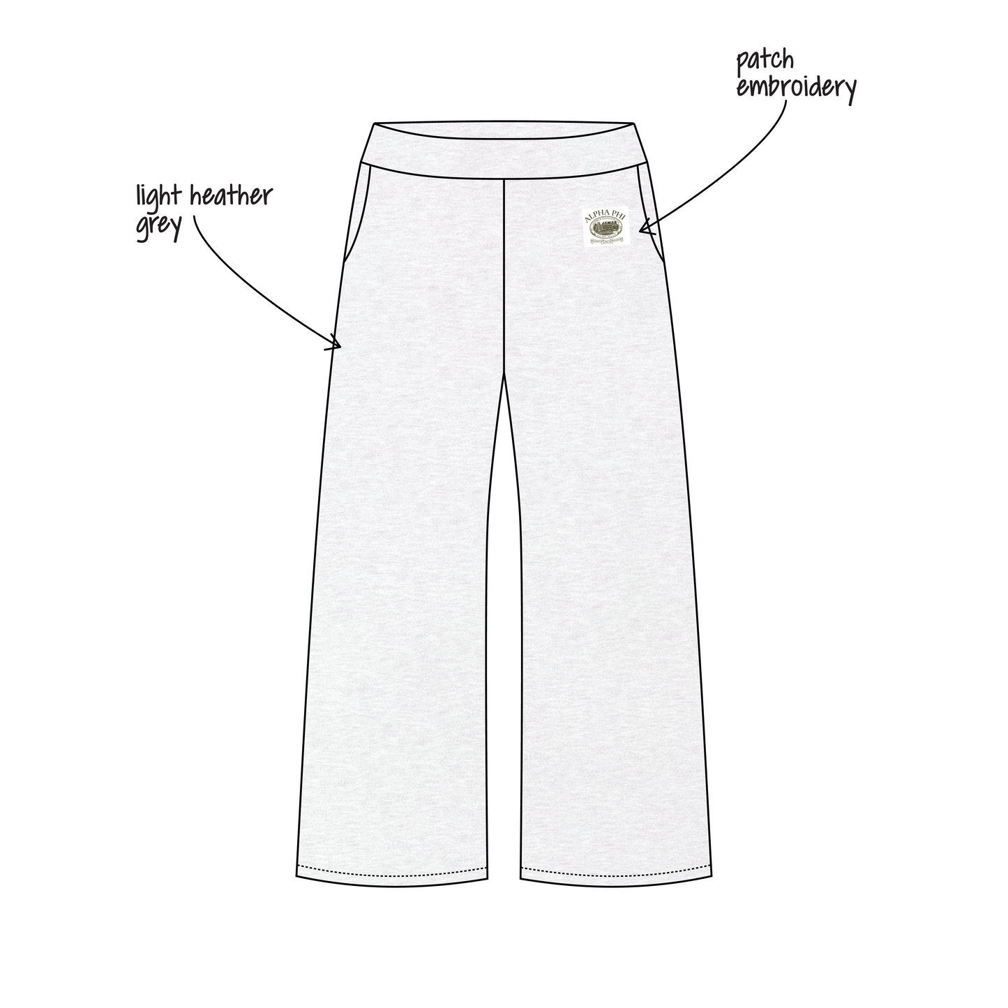 Iowa State University x Alpha Phi 'fall merch' Jagger Wide-Leg Sweatpants