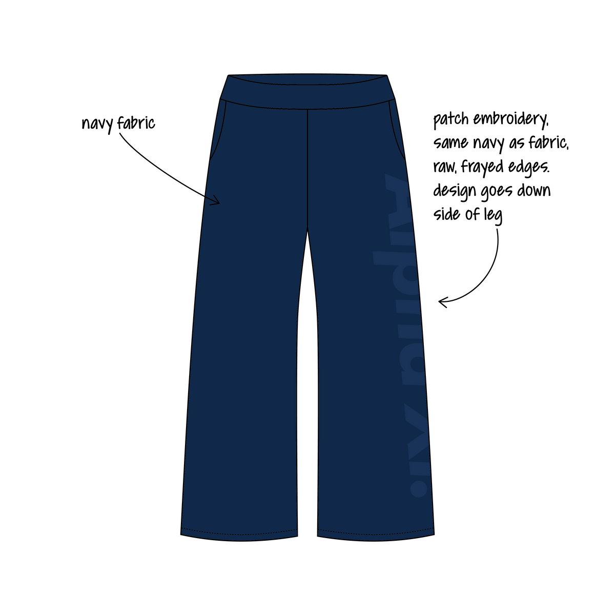 Penn State University x Alpha Xi Delta 'Fall merch' Jagger Wide-Leg Sweatpants