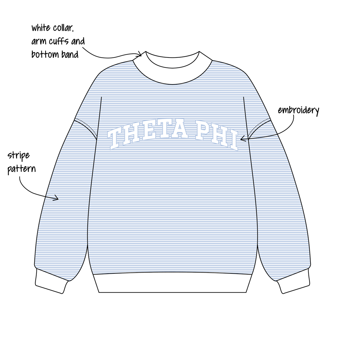 University of Cincinnati x Theta Phi Alpha 'General' Signature Mockneck