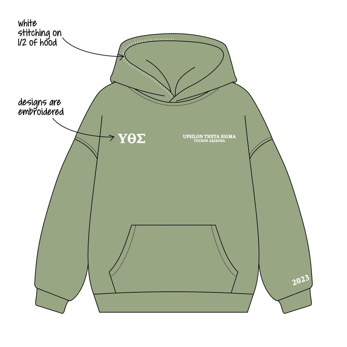 University of Arizona x Upsilon Theta Sigma 'Semester Hoodie' Signature Hoodie