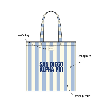 San Diego State University x Alpha Phi 'Parents Weekend' Signature Tote Bag