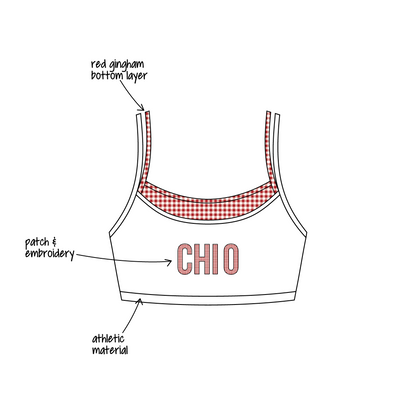 San Diego State University x Chi Omega 'Fall Set' Sara Double Layer Tank Top