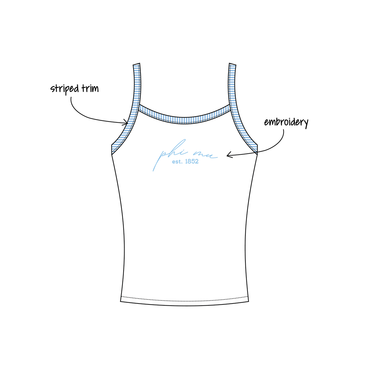 University of North Carolina Wilmington x Phi Mu 'Fall Set' Evie Tank Top