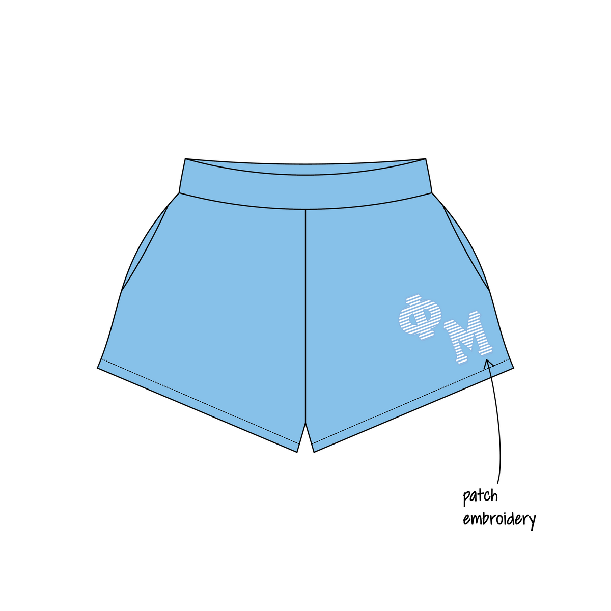 University of North Carolina Wilmington x Phi Mu 'Fall Set' Ferbie Sweatshorts