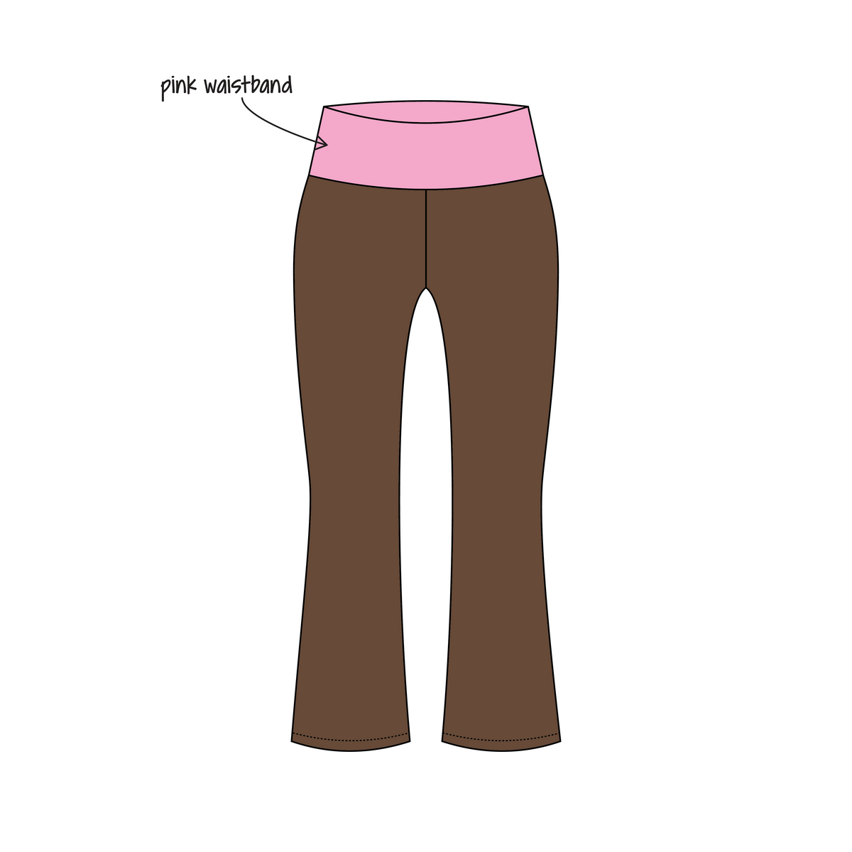 George Mason University x Gamma Phi Beta 'Fall Merch' Becca Foldover Yoga Pants